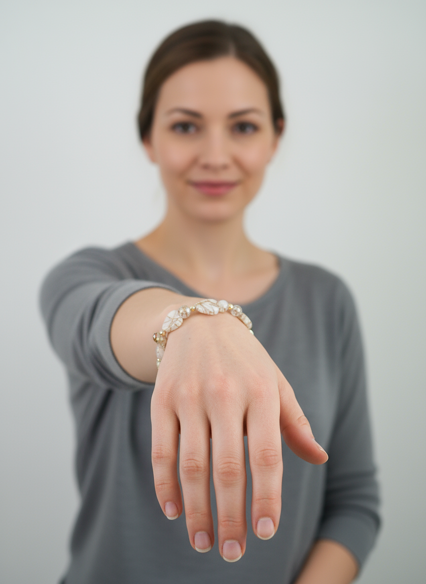 “Encanto Artesanal: juego de pulsera y aretes únicos”